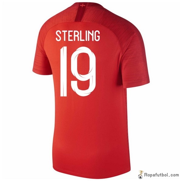 Camiseta Inglaterra Replica Segunda Ropa Sterling 2018 Rojo